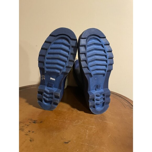 Bearpaw Women's Shearling Lined Blue Rubber Rain boots Size 3 (F142) - Picture 8 of 9